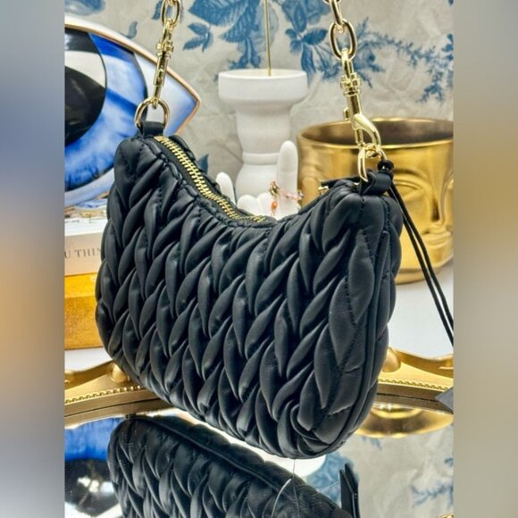 🆕 VERSACE JEANS COUTURE 🧿 NWT Black Mini Crunchy Bag - Picture 6 of 16